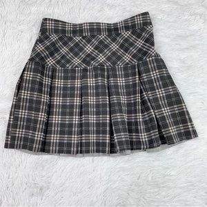 Jolt Junior plaid pleated scuba mini skirt